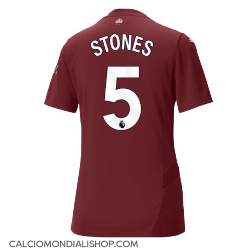 Maglie da calcio Manchester City John Stones #5 Terza Maglia Femminile 2024-25 Manica Corta